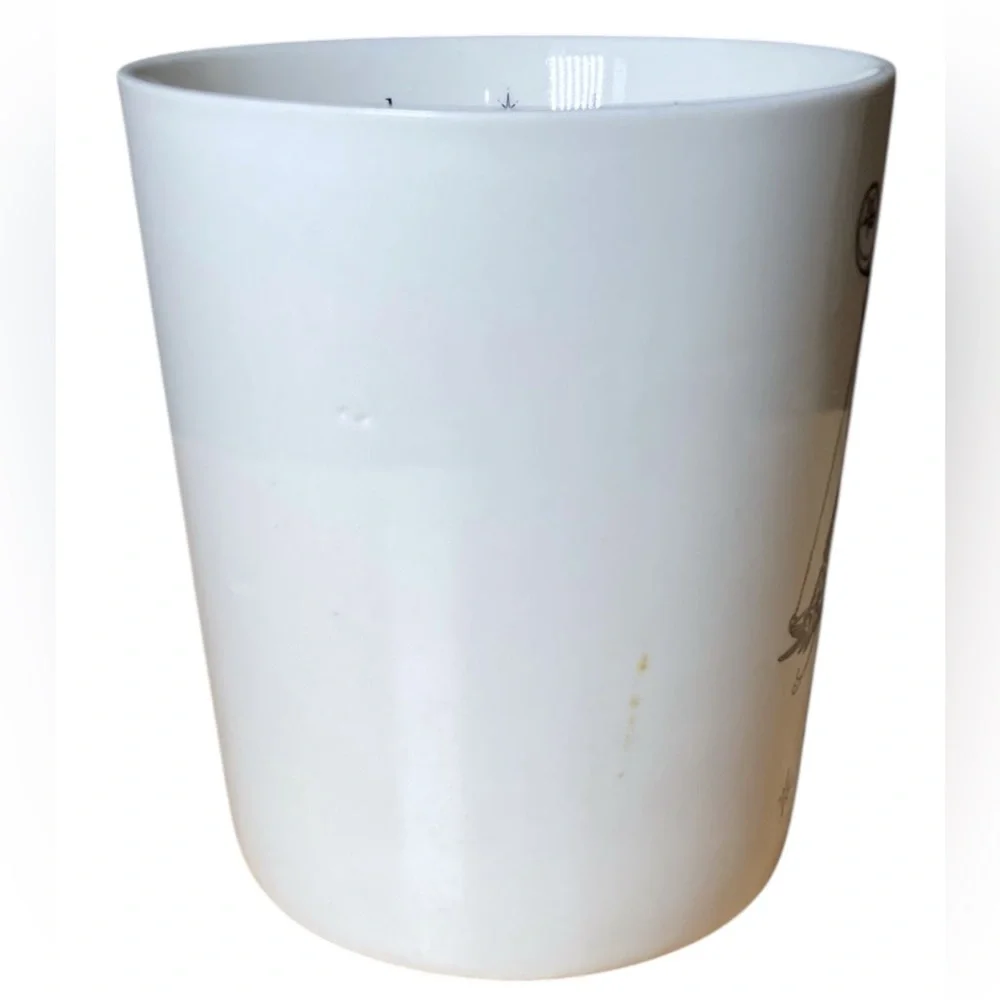 Williams Sonoma Libra Scale w/ Butterflies Black & White Coffee Tea Mug Cup